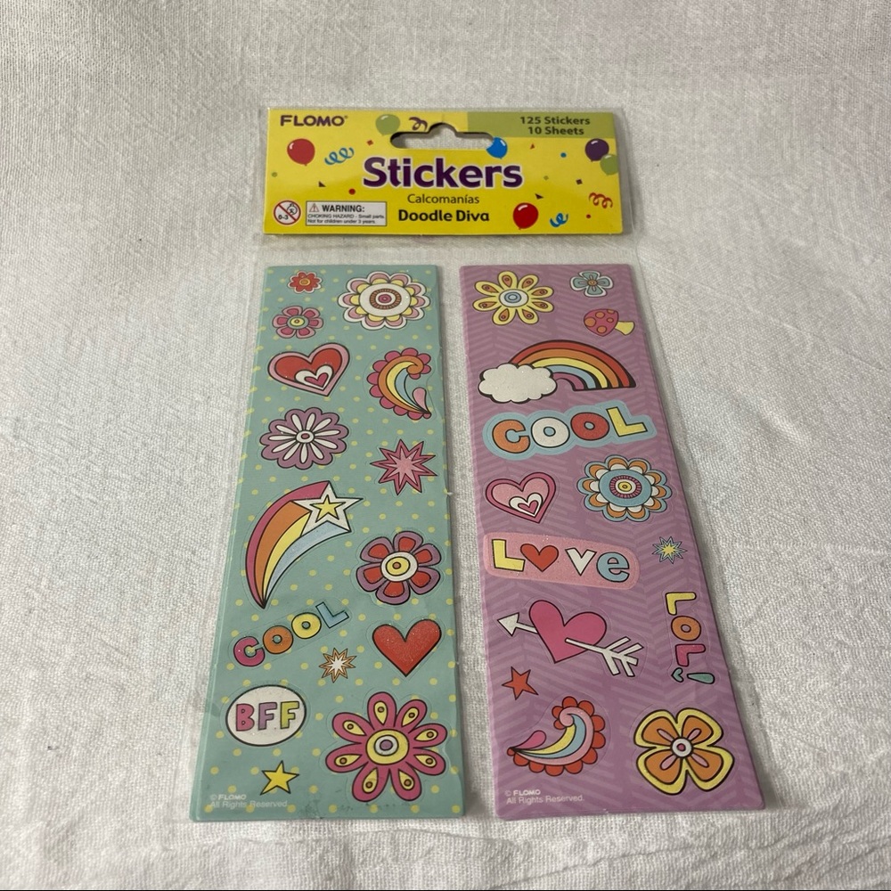 FREE IF BUNDLED Doodle Diva Glitter Sticker Sheets
